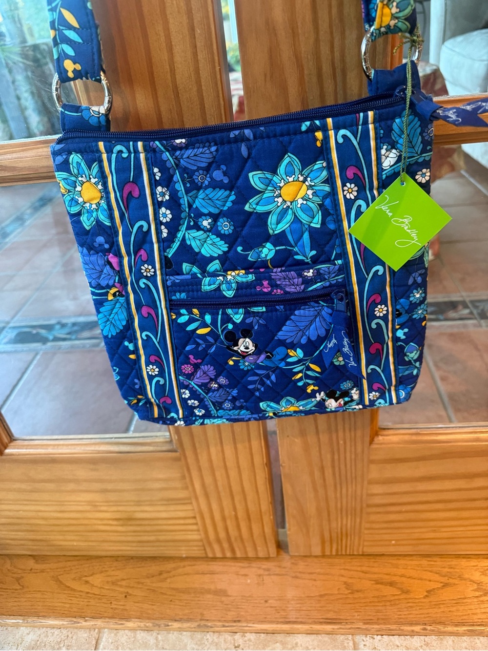 Vera Bradley Disney Blue Floral Crossbody Bag